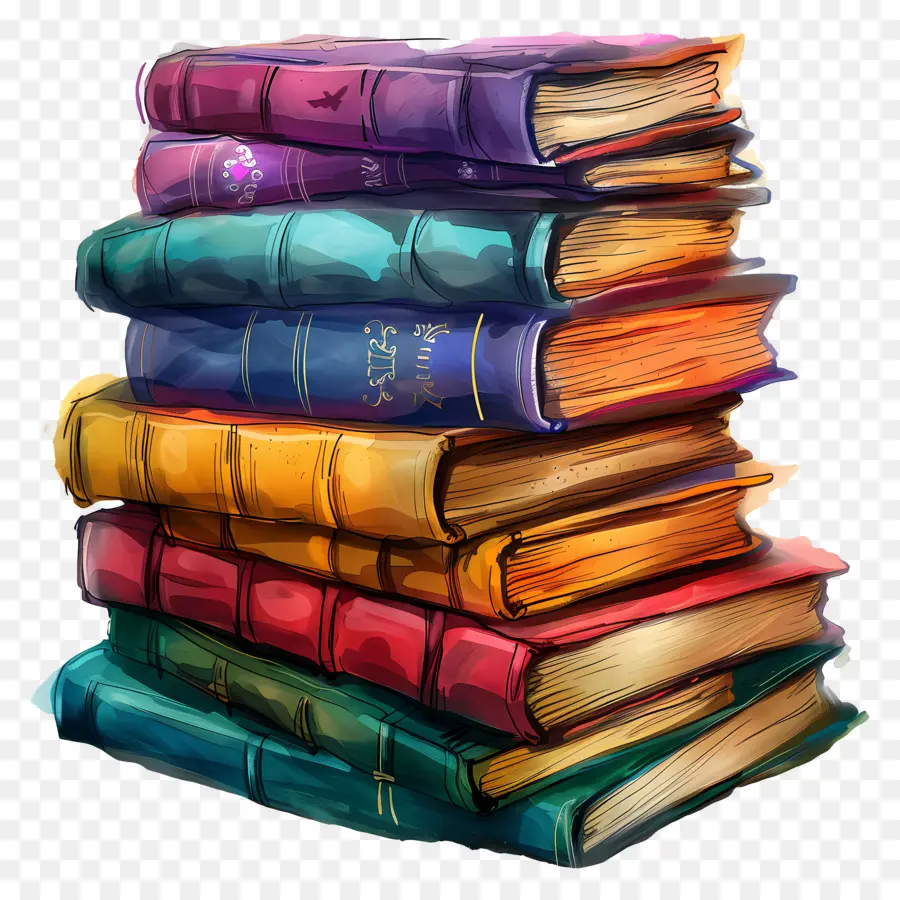 Libros Animados，Libros Coloridos PNG