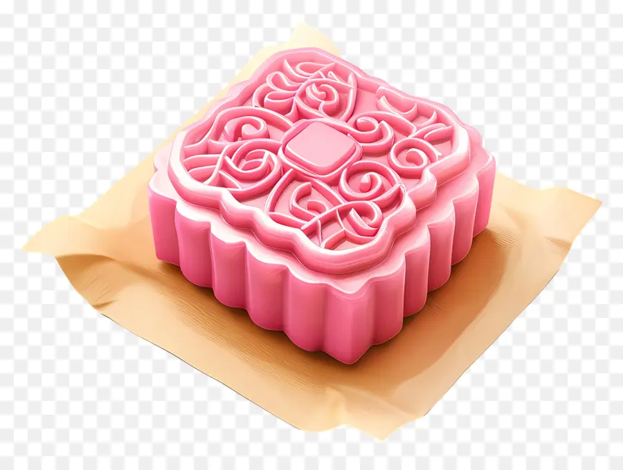 Pastel De Luna Cuadrado，Pastel De Luna Rosa PNG