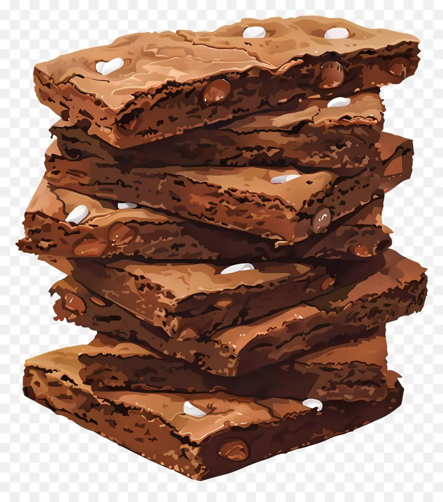 Pila De Brownies，Brownies De Chocolate PNG