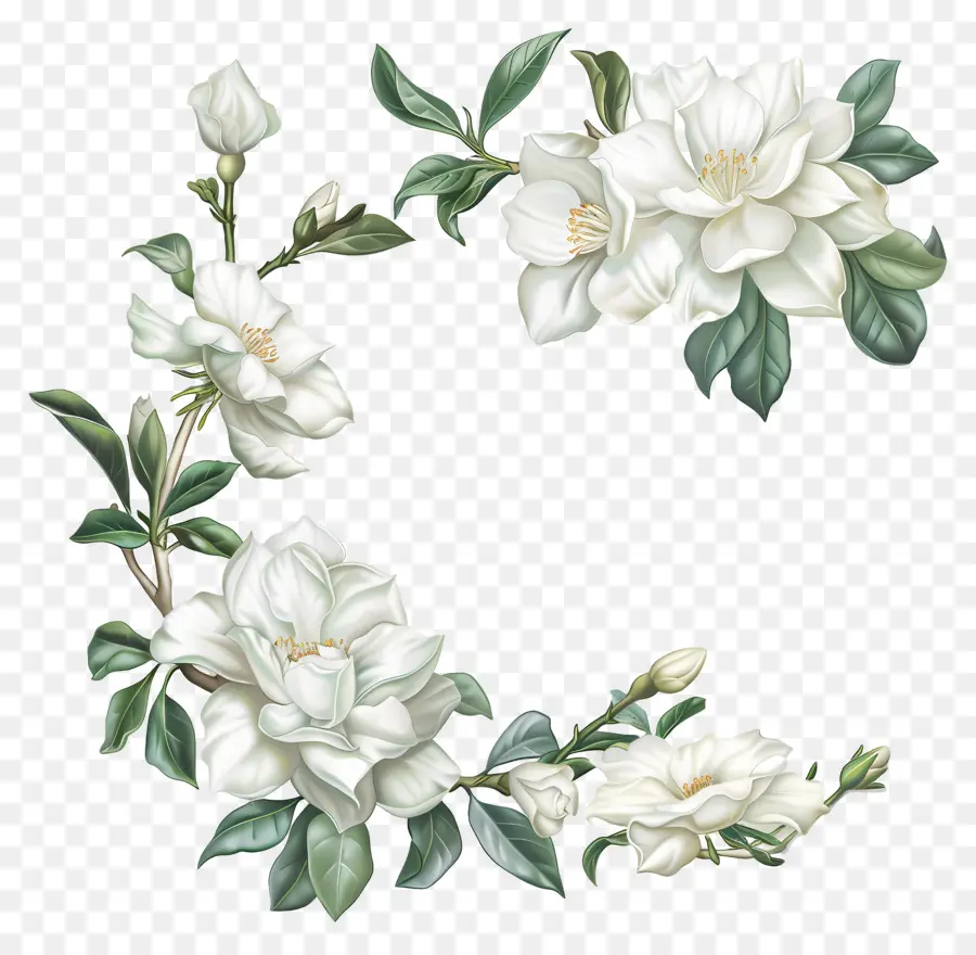 Flores De Gardenia Blanca，Flores Blancas PNG