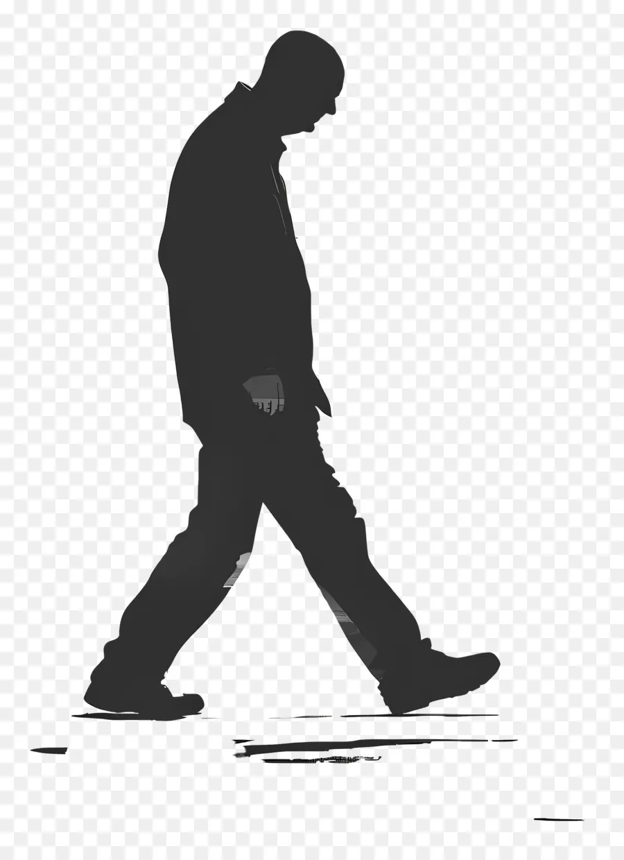 Silueta De Hombre Caminando，Silueta Caminando PNG