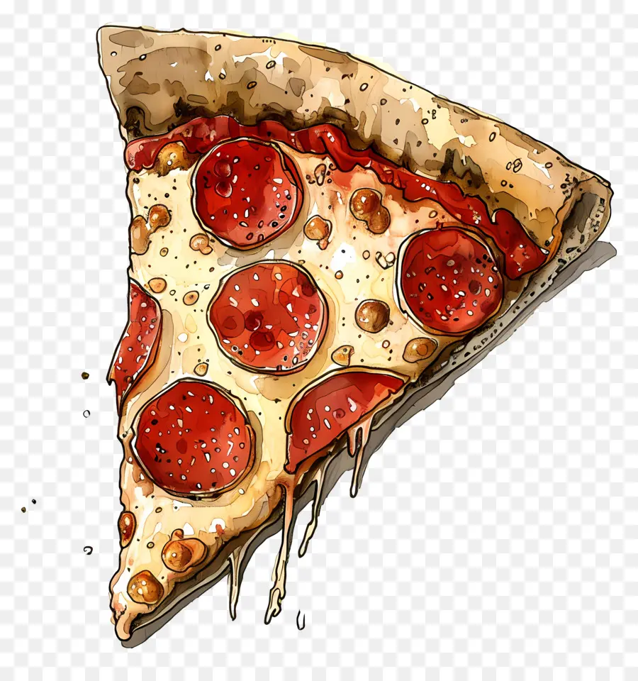 Rebanada De Pizza，Pizza De Peperoni PNG