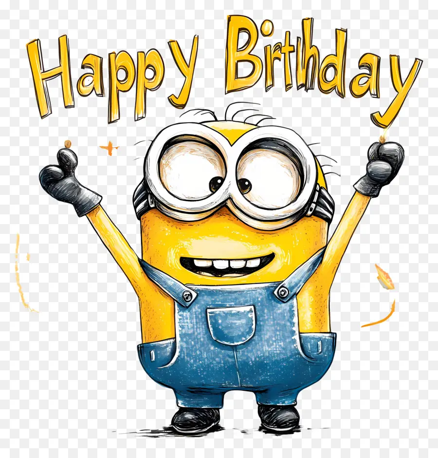 Feliz Cumpleaños，Minion Con Velas PNG