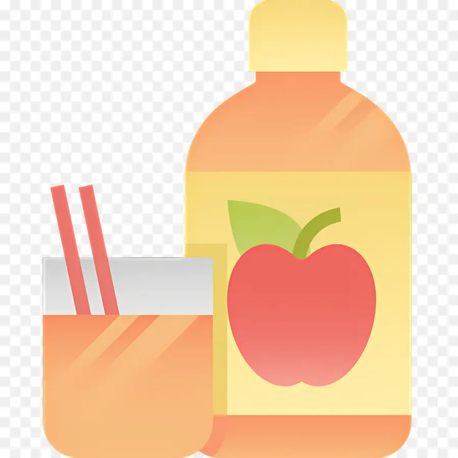 Sidra，Jugo De Manzana Con Vaso PNG