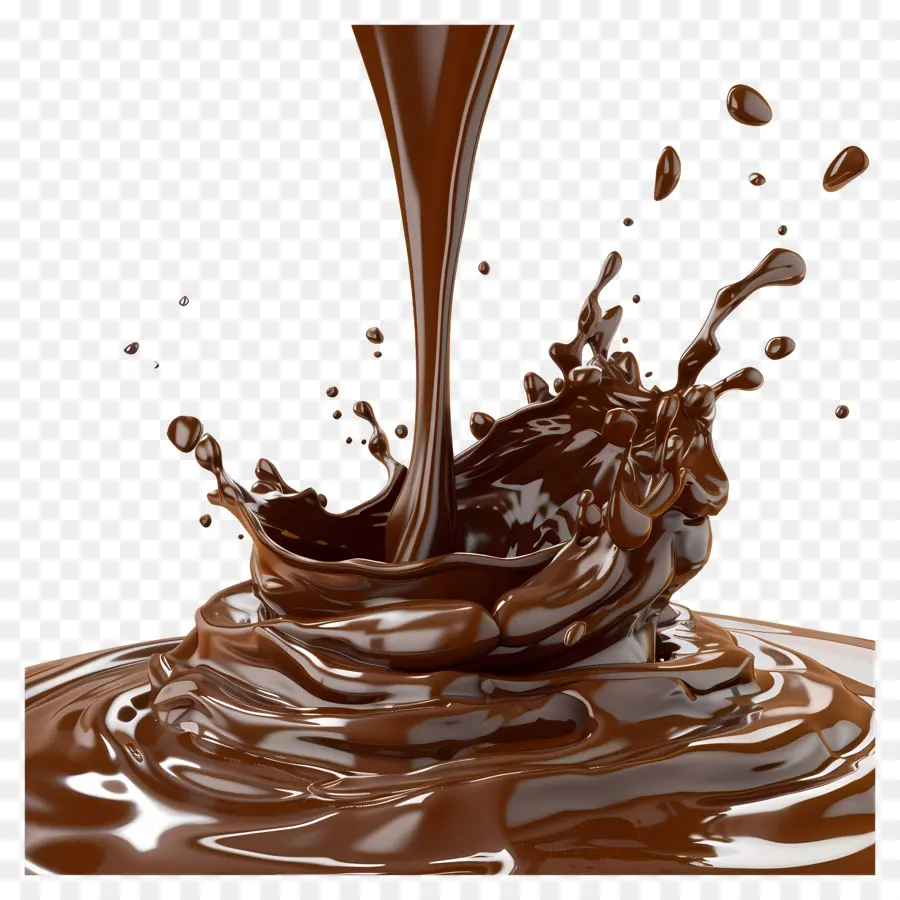 Chocolate Derretido，Salpicaduras De Chocolate PNG