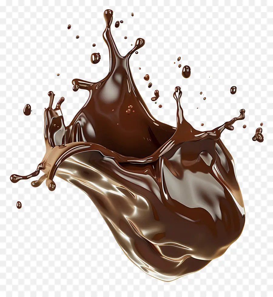 Chocolate Derretido，Salpicaduras De Chocolate PNG