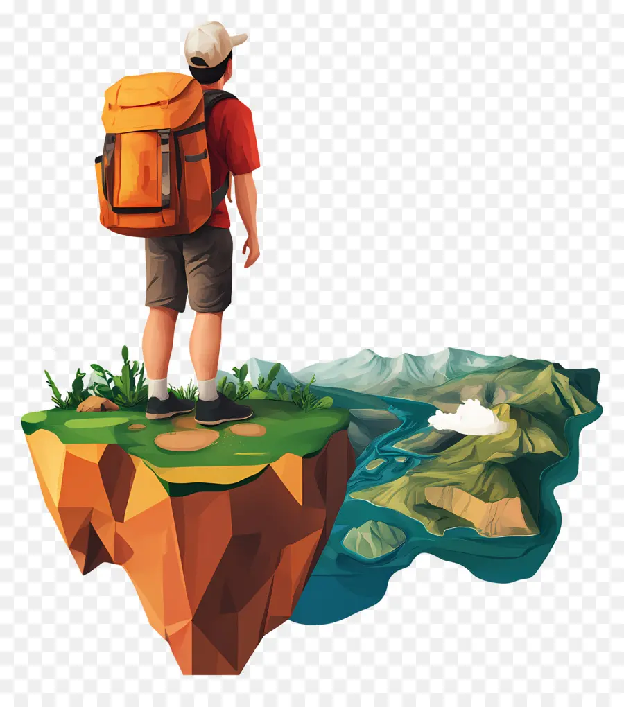 Pasión De Viajar，Caminante Con Mochila PNG