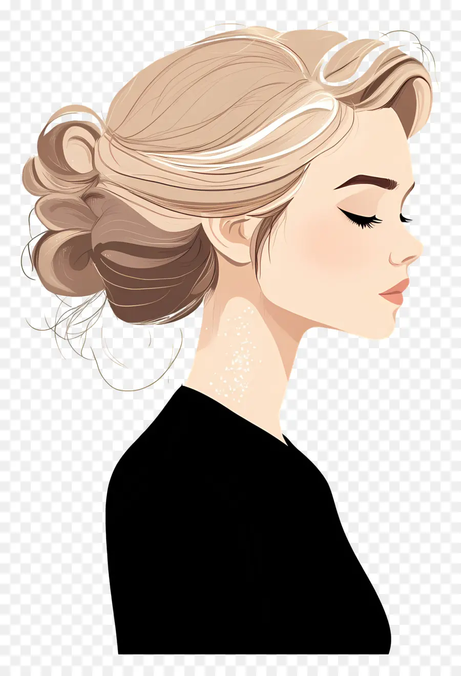 Elegancia Atemporal，Perfil De Mujer PNG