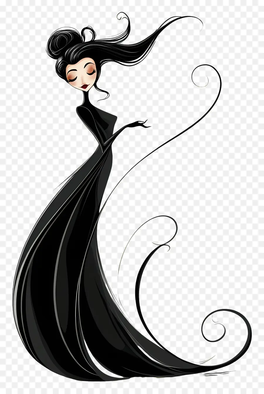 Elegancia Atemporal，Mujer Elegante PNG