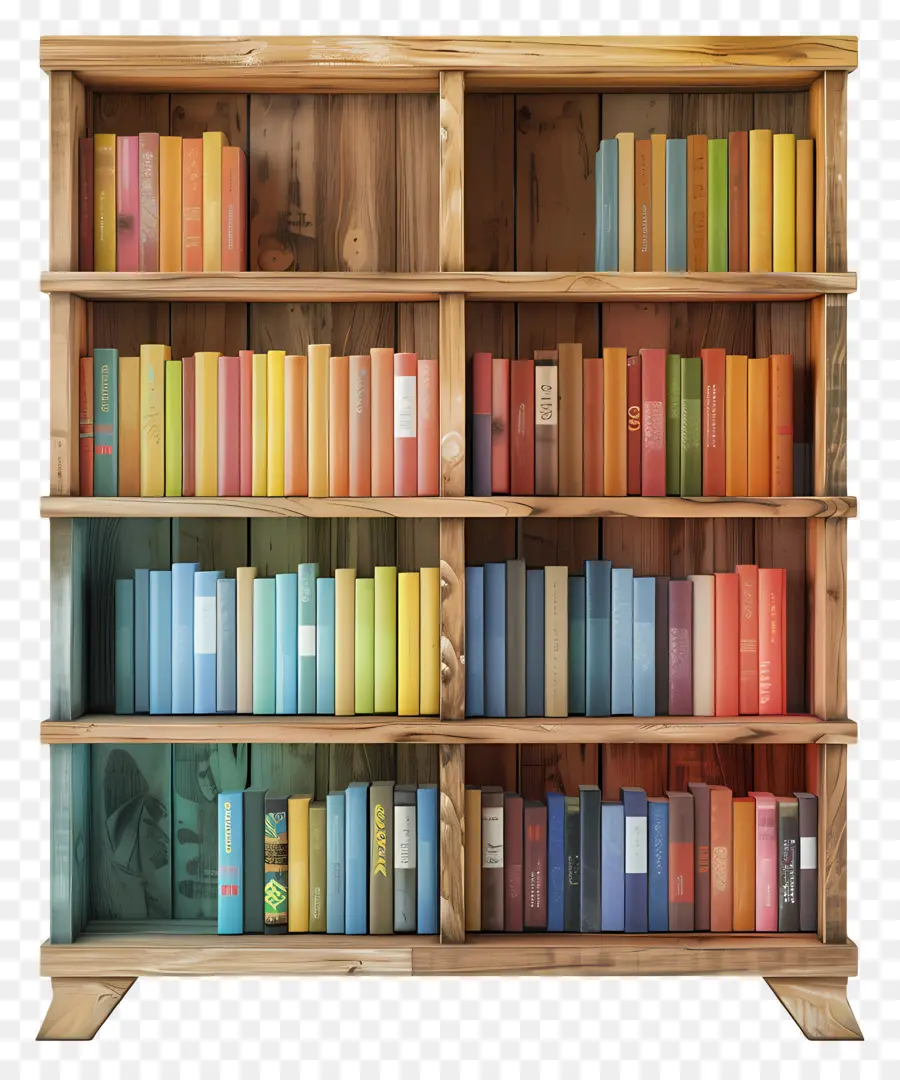 Estantería De Madera，Estante Para Libros PNG