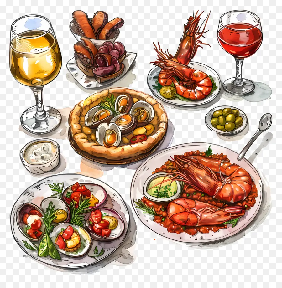 Comida Española，Fiesta De Mariscos PNG