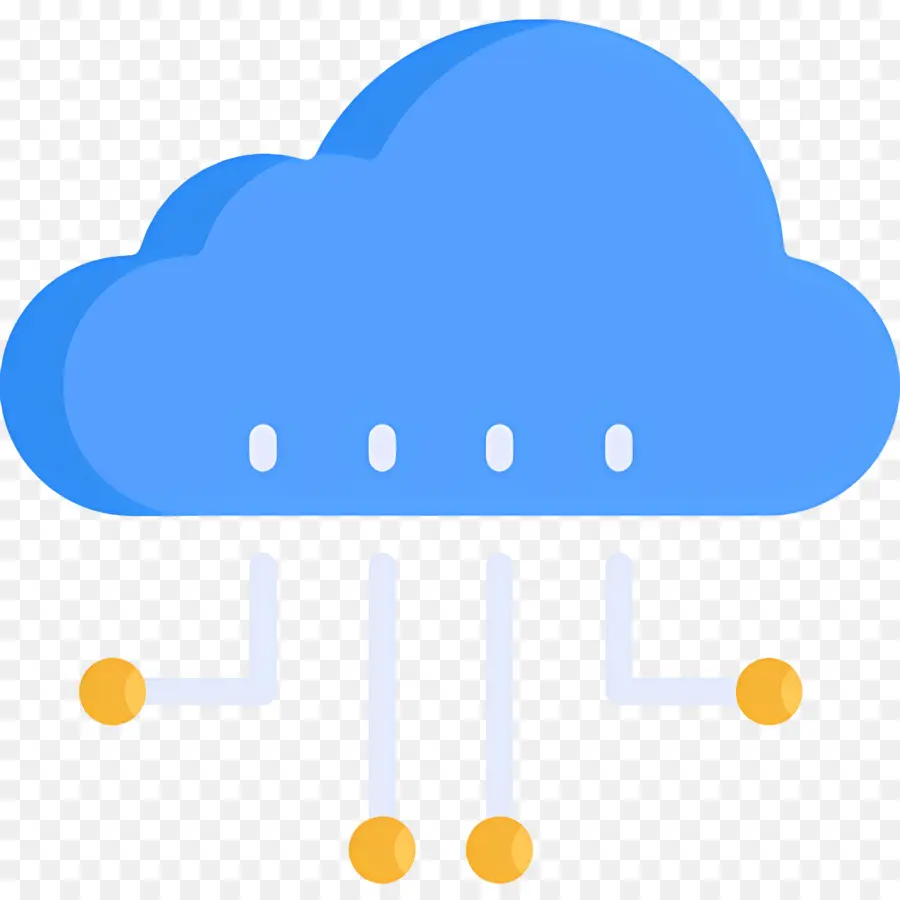 Computación En La Nube，Nube Azul PNG