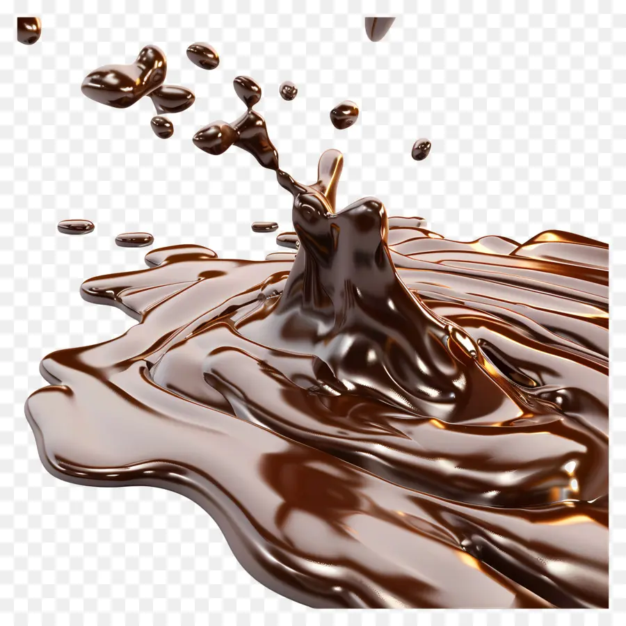 Chocolate Derretido，Salpicaduras De Chocolate PNG