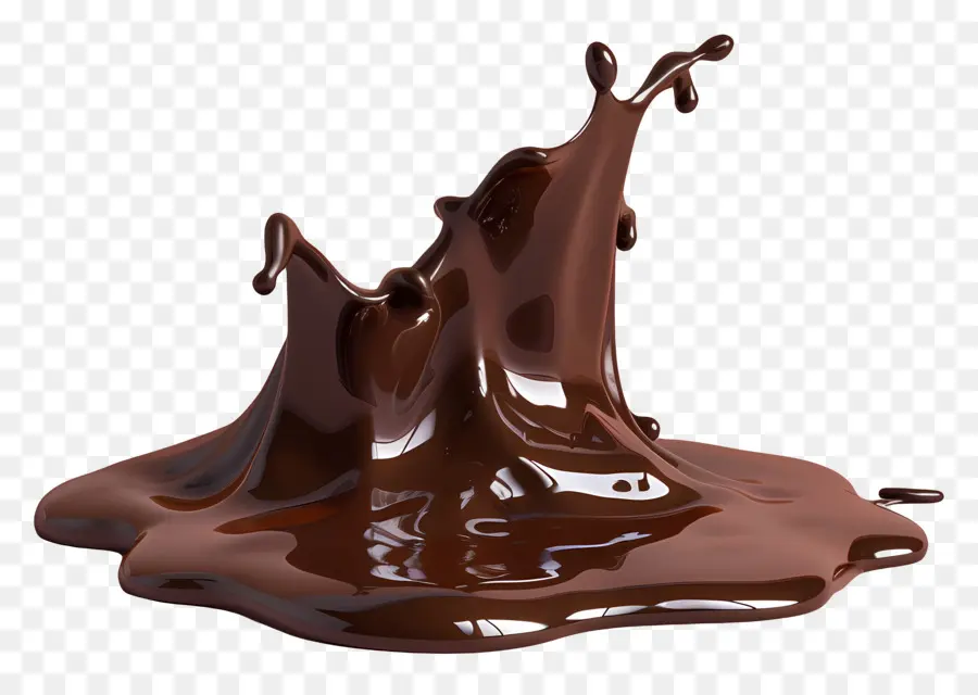 Chocolate Derretido，Salpicaduras De Chocolate PNG