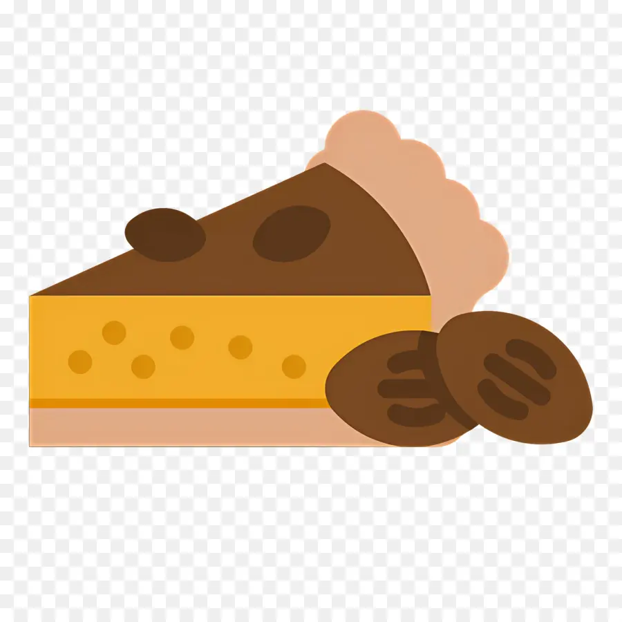 Pastel De Nueces，Rebanada De Pastel PNG