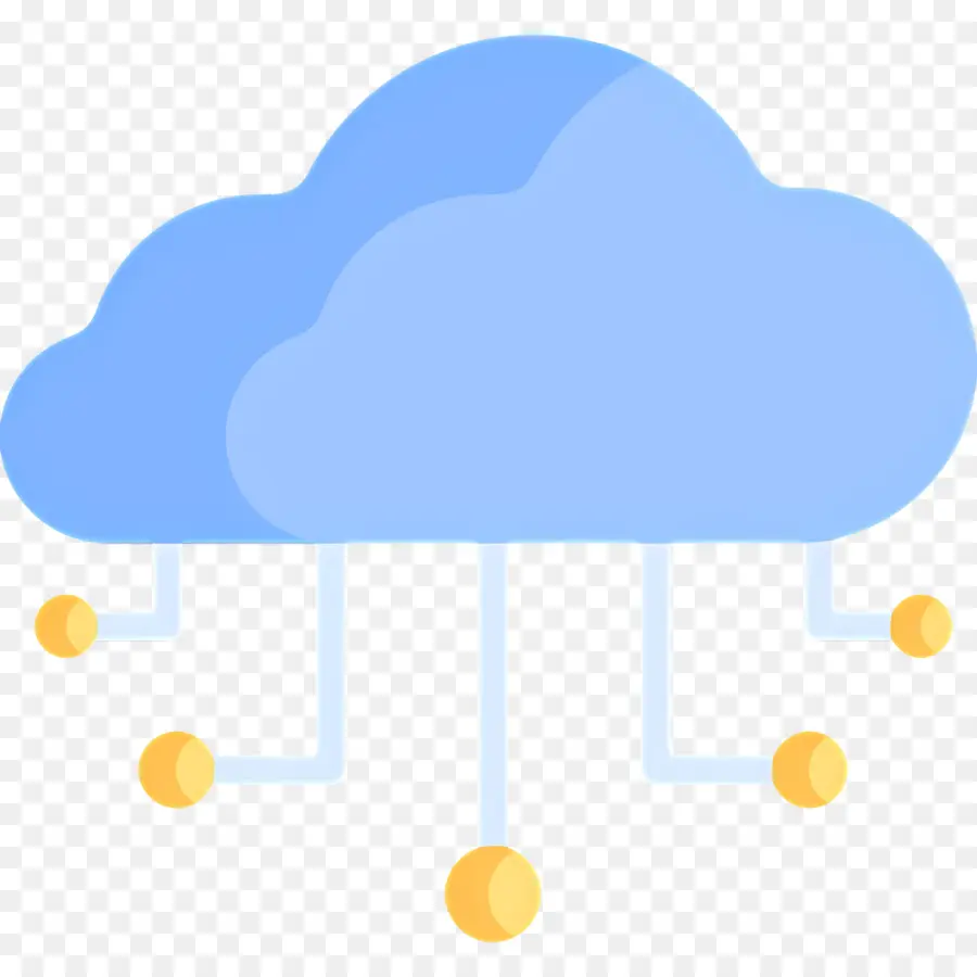 Computación En La Nube，Nube Azul PNG