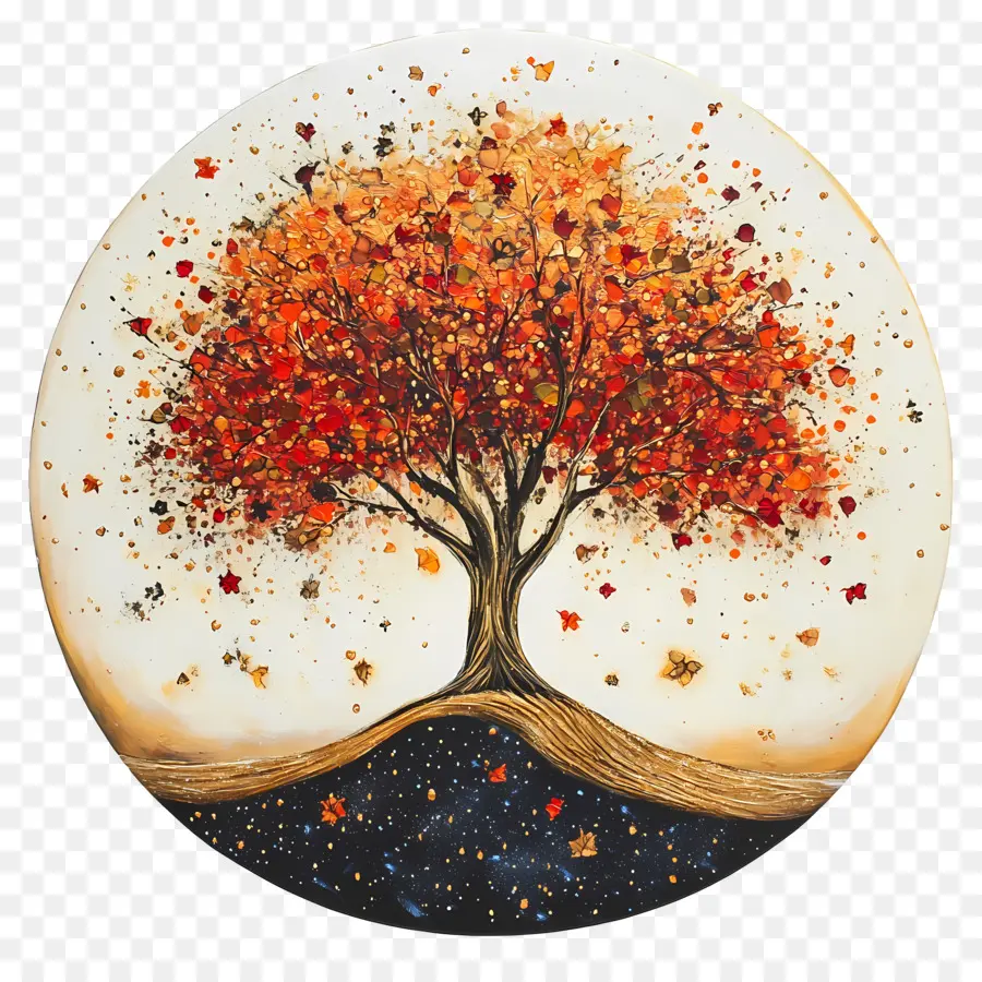 Equinoccio De Septiembre，árbol De Otoño PNG