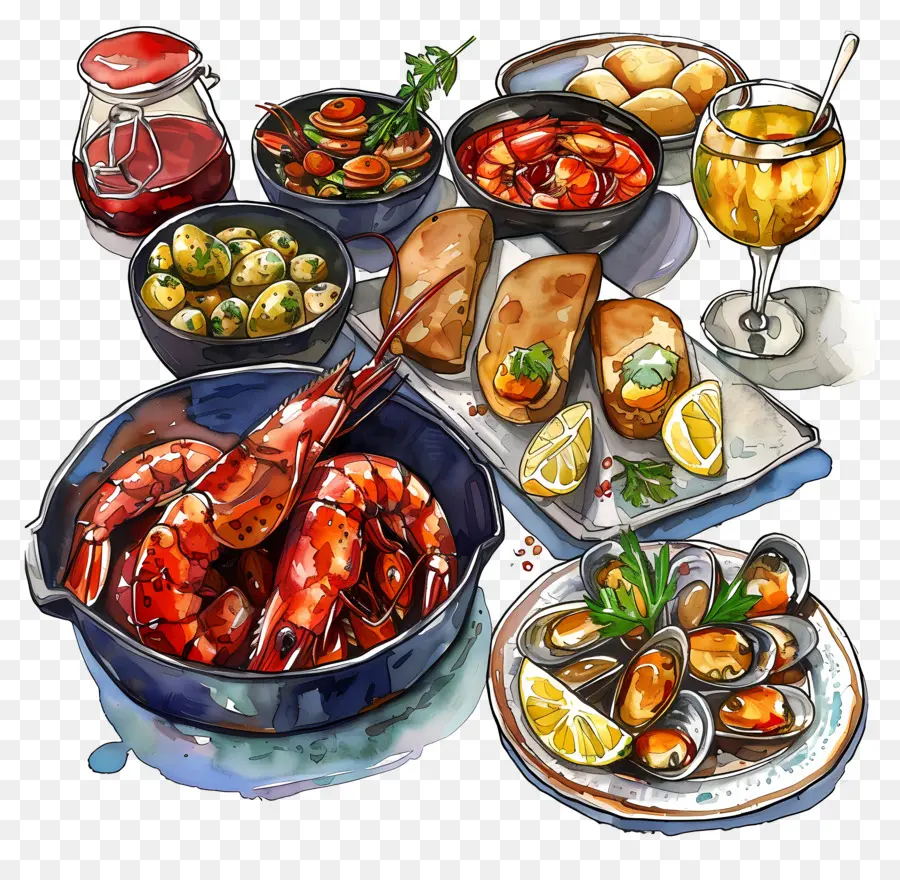 Comida Española，Mariscos PNG