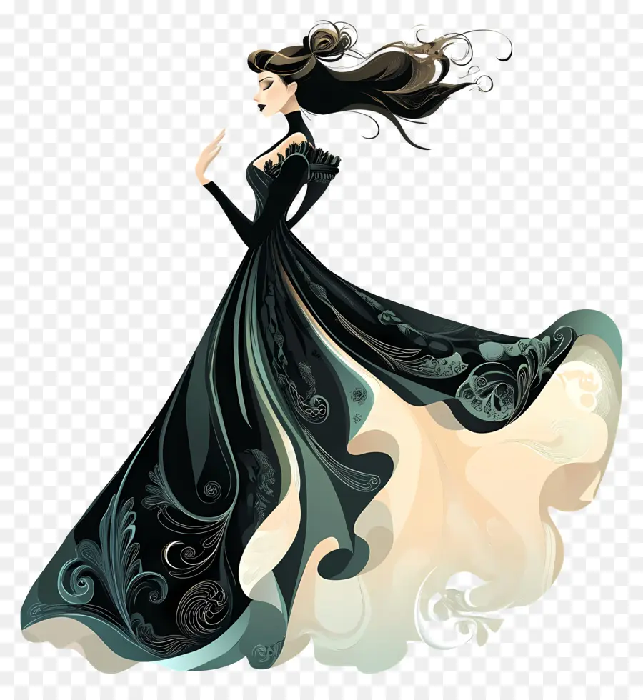 Elegancia Atemporal，Mujer Elegante PNG