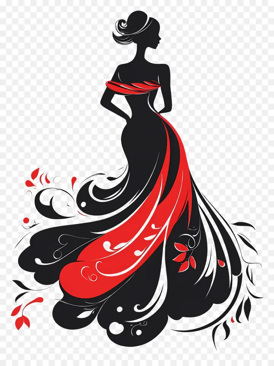 Elegancia Atemporal，Mujer Vestida PNG