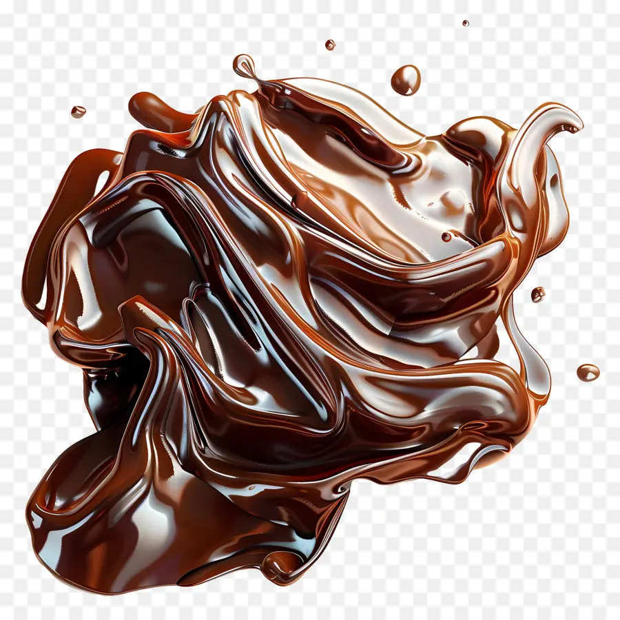 Chocolate Derretido，Salpicaduras De Chocolate PNG