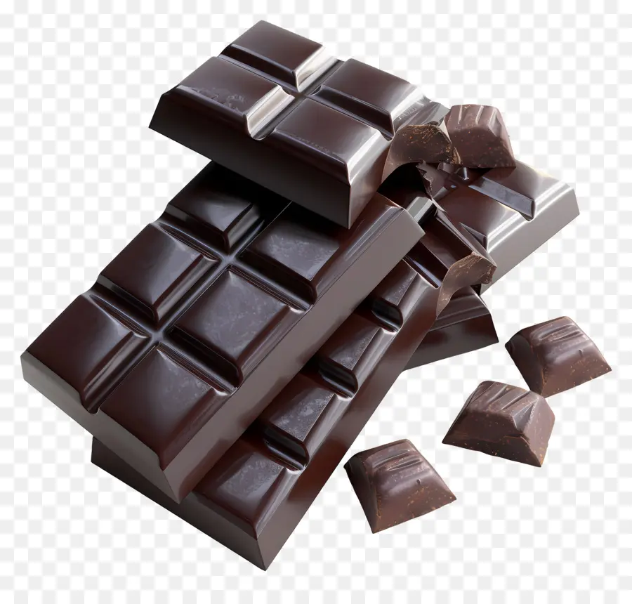 Chocolate Oscuro，Pila De Barras De Chocolate PNG