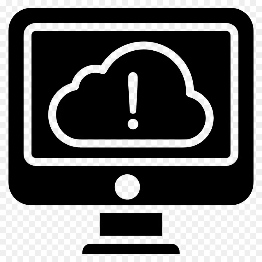 Computación En La Nube，Advertencia De Nube En El Monitor PNG