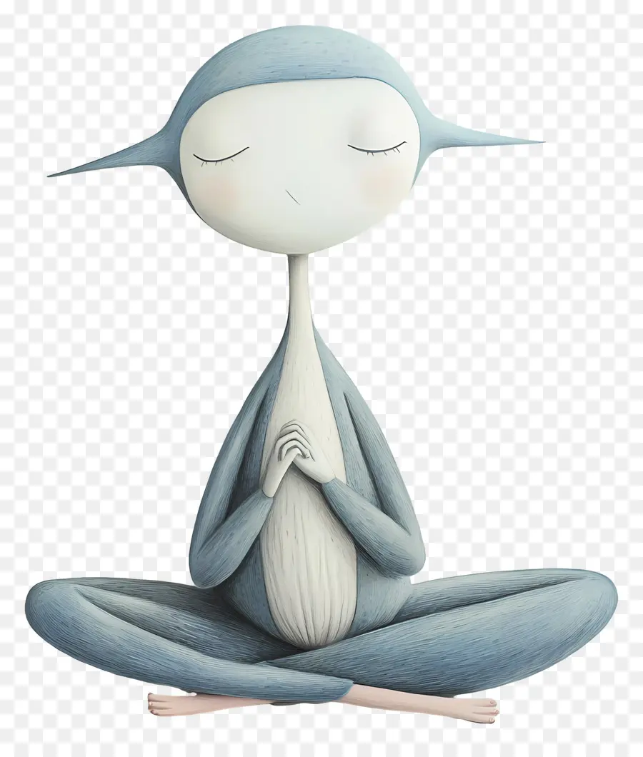 Serenidad，Personaje Meditando PNG