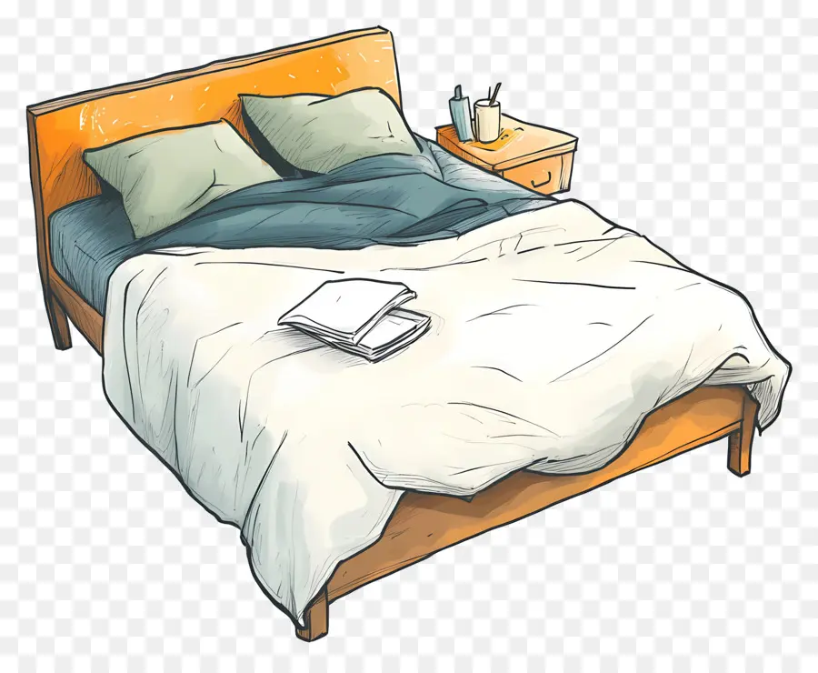 Haz Tu Día De Cama，Cama PNG