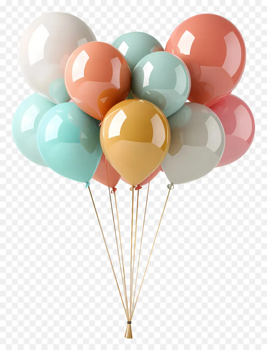 Globos De Fiesta，Globos Coloridos PNG