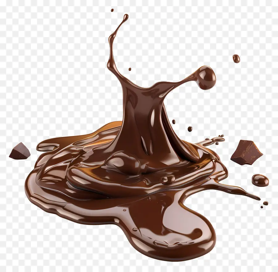 Chocolate Derretido，Salpicaduras De Chocolate PNG