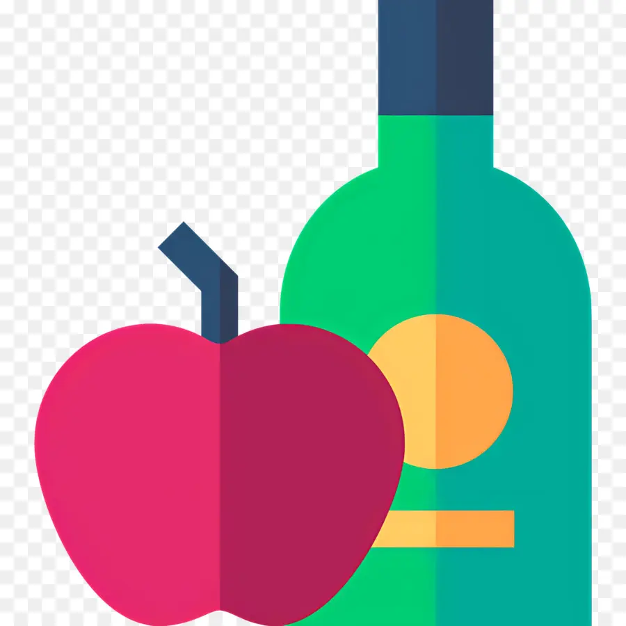 Sidra，Manzana Y Botella PNG