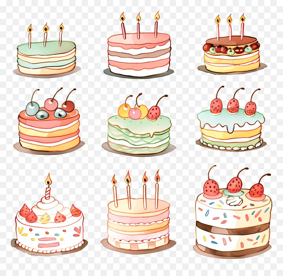 Fondo De Cumpleaños，Pasteles De Cumpleaños PNG