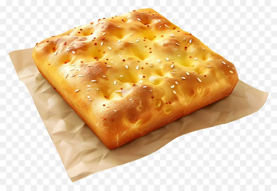 Pan Focaccia，Horneado PNG