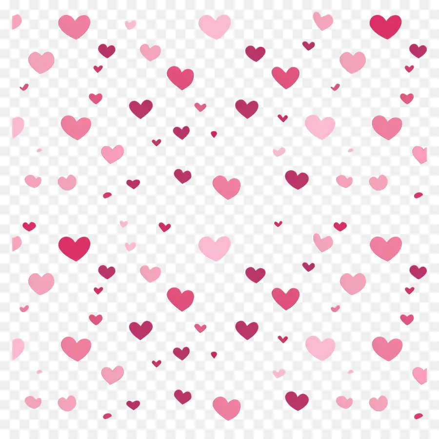 Fondo De Amor，Corazones Rosas PNG