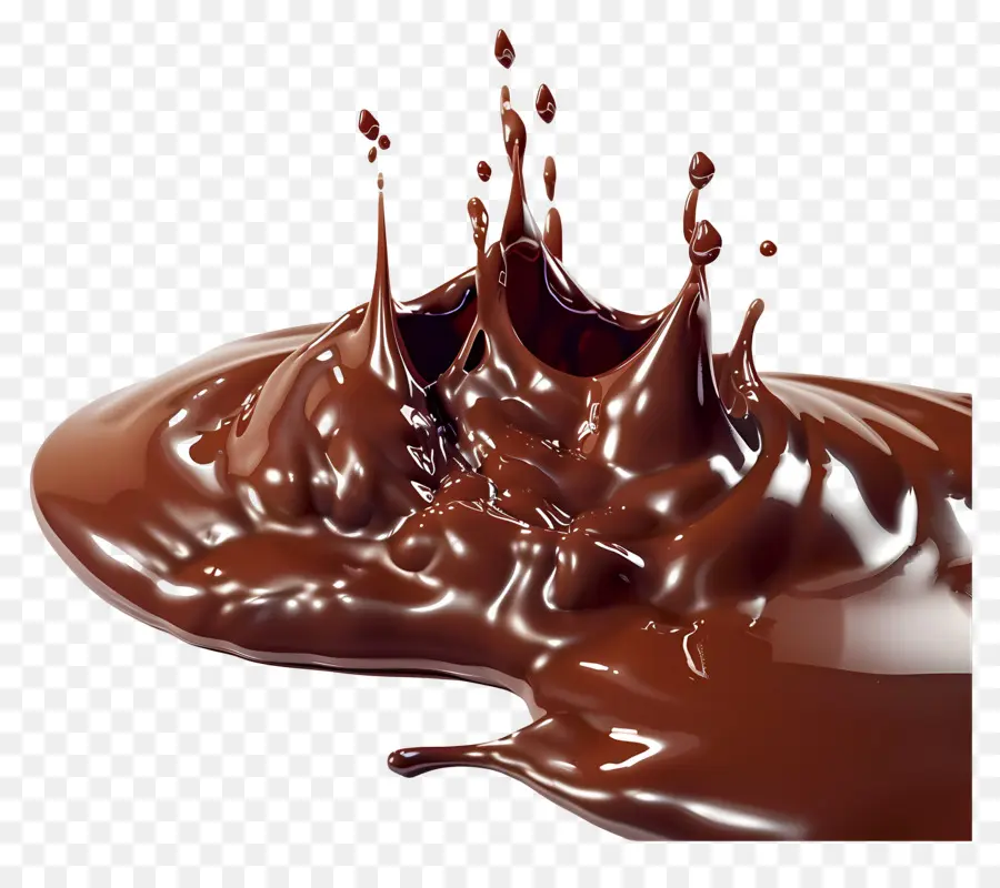 Chocolate Derretido，Salpicaduras De Chocolate PNG