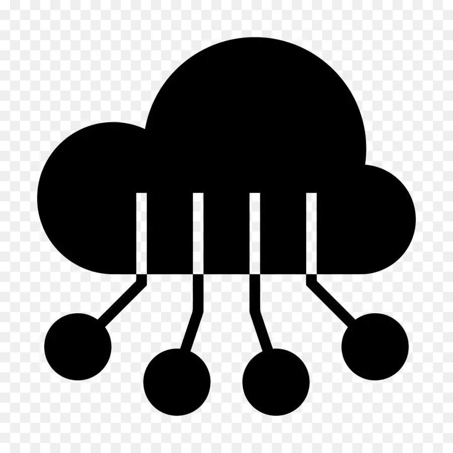 Computación En La Nube，Nube Con Conexiones PNG