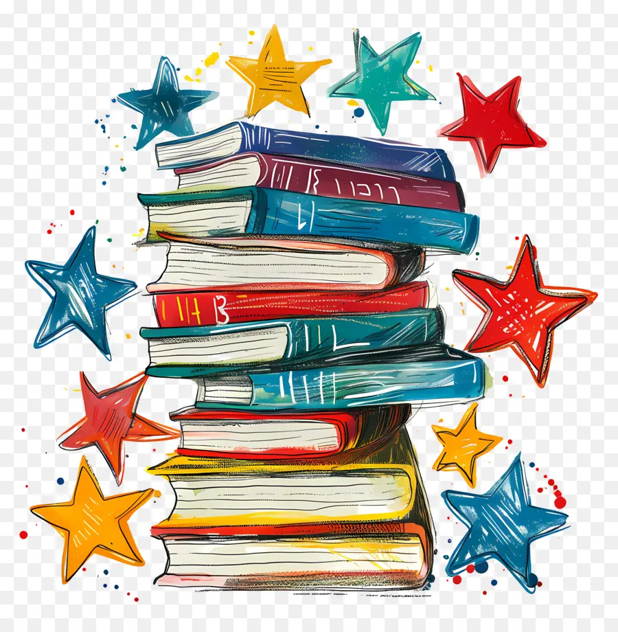 Libros，Pila PNG