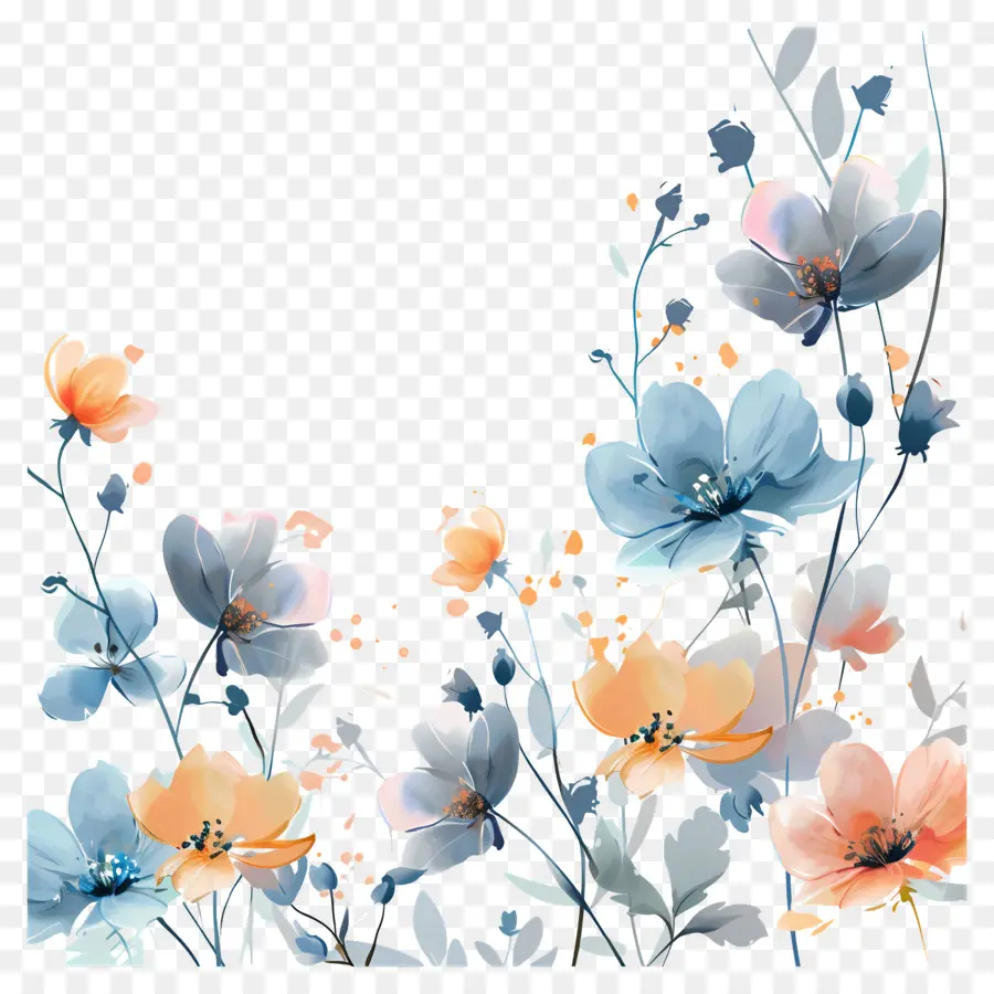 Fondo De Flores，Flores PNG