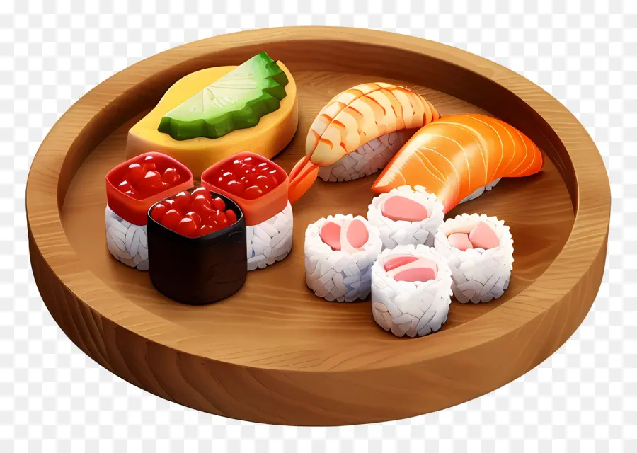 Sushi，Plato De Sushi PNG