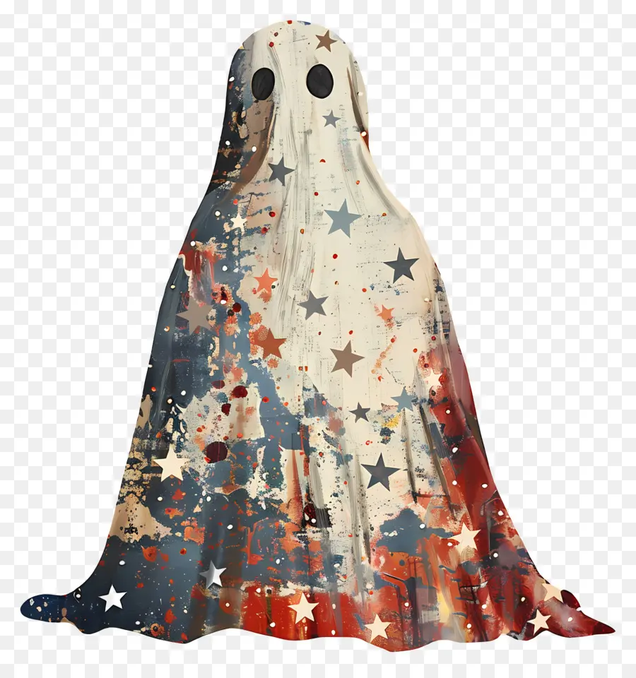 Fantasma，Fantasma Con Estrellas PNG