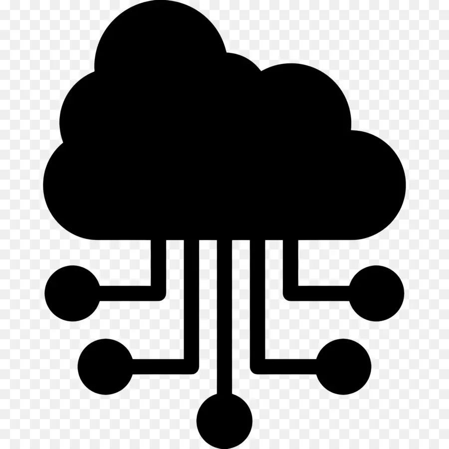 Computación En La Nube，Nube Con Conexiones PNG