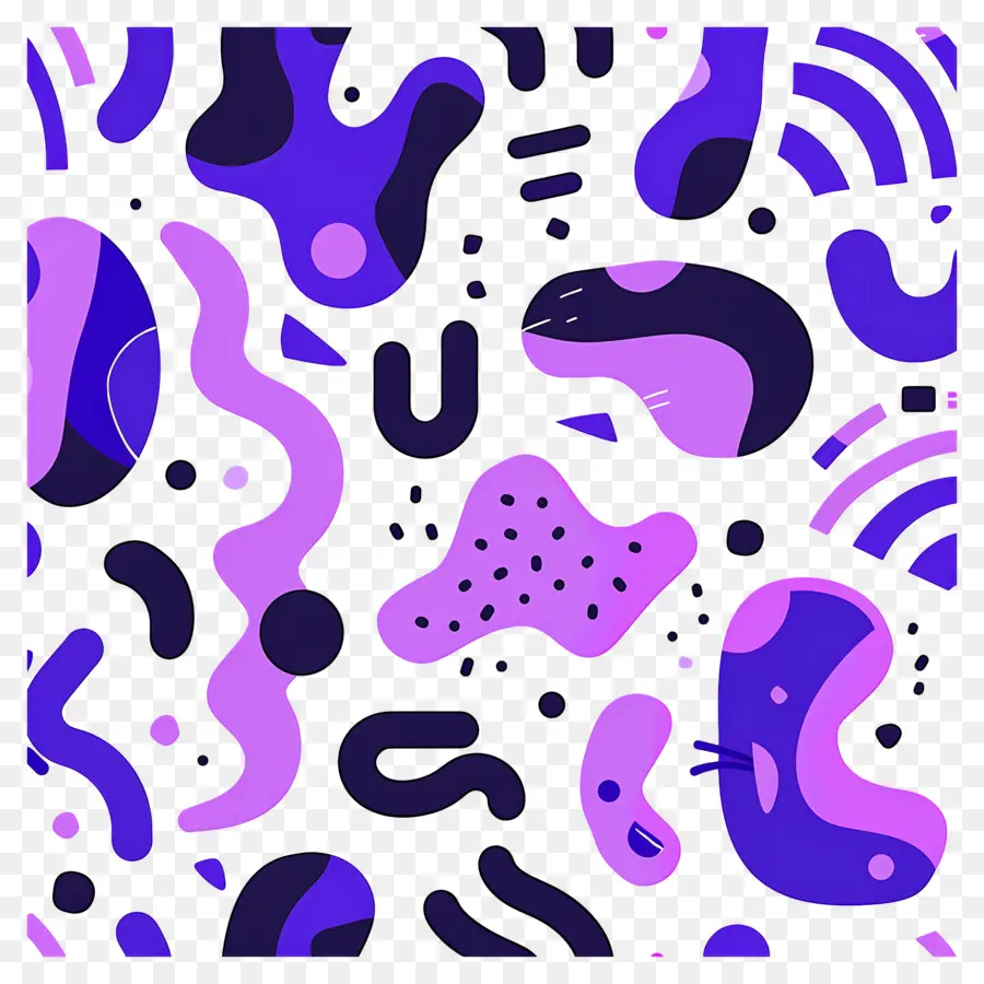 Fondo Morado，Formas Abstractas PNG