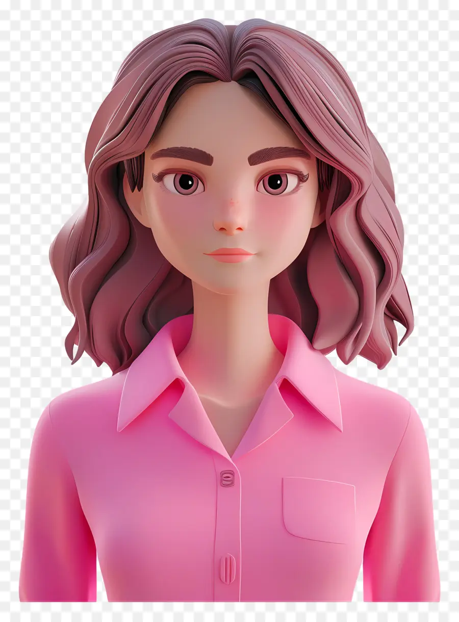 Mujer En Camisa，Camisa Rosa PNG