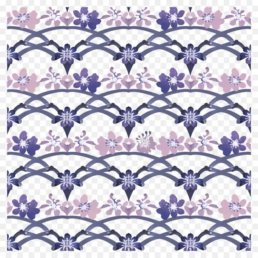 Fondo Morado，Patrón Floral PNG