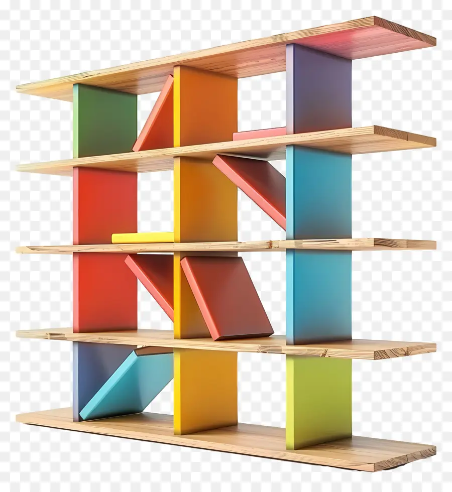 Estantería De Madera，Estante Para Libros PNG