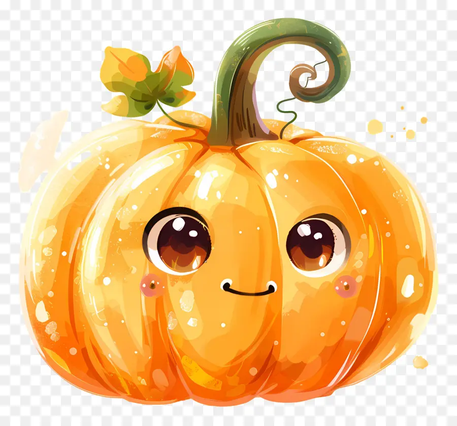 Calabaza Kawaii，Calabaza Sonriente PNG