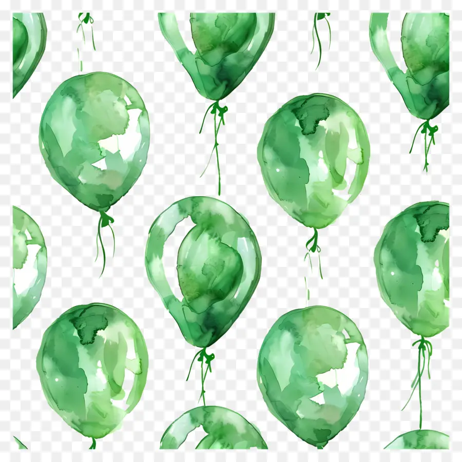 Fondo Verde，Globos Verdes PNG