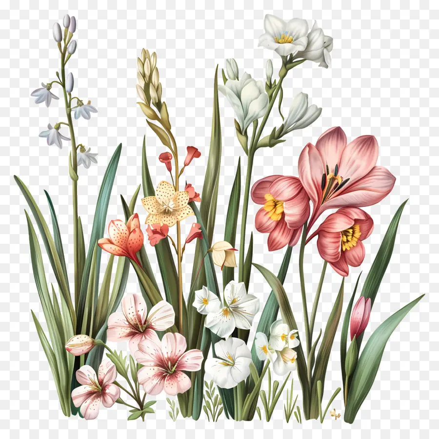 Fondo De Primavera，Flores PNG