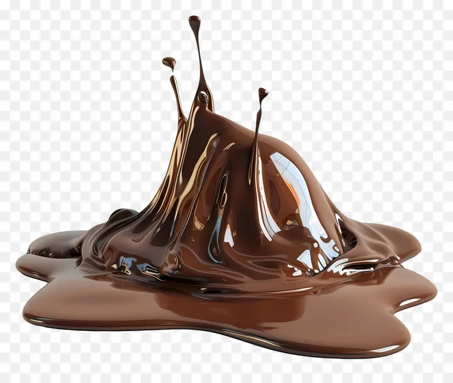 Chocolate Derretido，Salpicaduras De Chocolate PNG